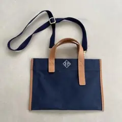 JNHearts Noteネイビー キャンバス ショルダーバッグ　チェスティ