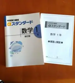 中学実力養成 αスタンダード 数学 1年 新訂版　中古品