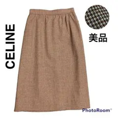 美品 CELINE セリーヌ スカート ウール
