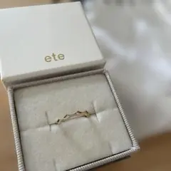 早い者勝ち❗️ete k10 ゴールド ウェーブデザインリング