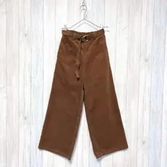 【BROWNYSTANDARD】コーデュロイワイドパンツ ブラウン M