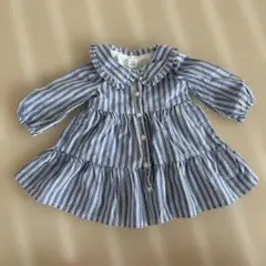 ストライプ柄フリルワンピース 70cm
