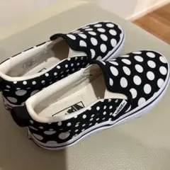 ドット柄 スリッポンシューズ 18cm