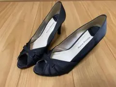 【匿名発送】Maria Private 黒 オープントゥ パンプス ヒール7cm