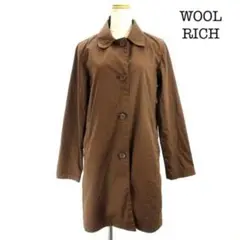 ウールリッチ WOOLRICH ステンカラーコート 裏地チェック ブラウン
