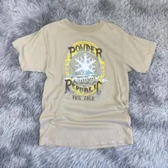 90sPOWDER REPUBLIC ヴィンテージTシャツ /USA製/ベージュ