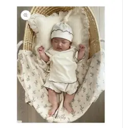 フリル付き ベビー服セット　退院着