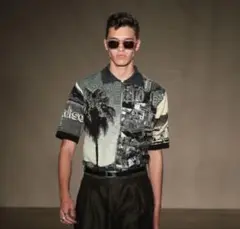 パリコレ　サマーニット　シャツ　Paul Smith ポールスミス