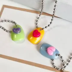 【即購入不可】ハンドメイド　ネイルチップ　キーホルダー