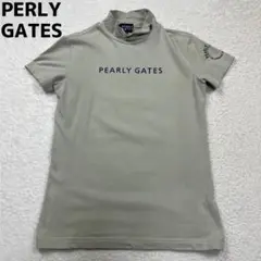 PEARLY GATES　モックネックTシャツ　カットソー　半袖　ベージュ