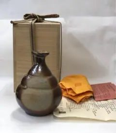 備前焼 窯変耳付花入 小西陶蔵作 花器 花瓶 供箱付 AB7 備前焼 窯変耳付花入 小西陶蔵作 花器 花瓶 供箱付 AB7（花器