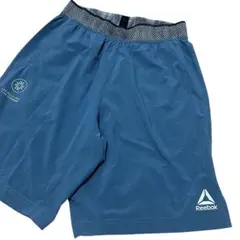 Reebok 青 ショートパンツ メッシュウエストバンド