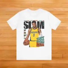 ペイサーズ　ハリバートン　HALIBURTON slam Tシャツ ホワイト