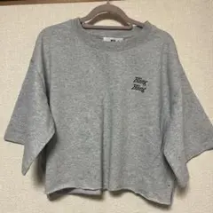 新品　WEGO グレー クロップドTシャツ M