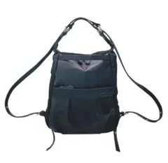 新品　ラム レザー ２way リュック ショルダー⇒リュックへ　ブラック