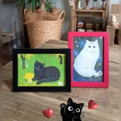 フォトフレーム(猫ちゃんポストカードつき)♥2点セット