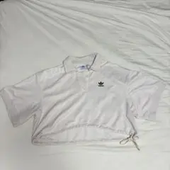 adidas クロップドポロシャツ ホワイト