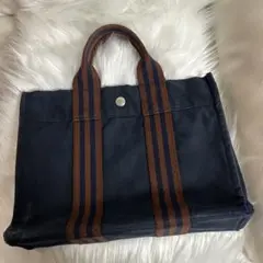 エルメス★フールトゥトートPM★キャンバス★ネイビー系