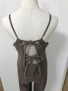 ⭐︎カスタネ⭐︎後リボンサロペット⭐︎美品⭐︎WEB限定秋冬大人可愛い