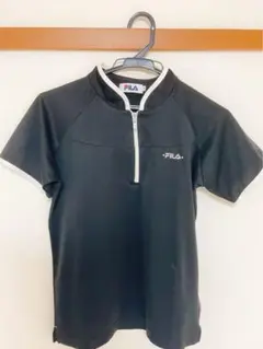FILA ブラック 半袖 ウォームアップウェア M
