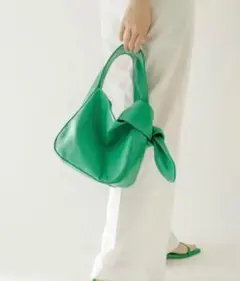 mystic loti 結び目bag グリーン リボン付き ハンドバッグ