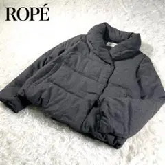 【極美品】ROPE ロペ ショールカラーダウンジャケット ショート丈 ウール
