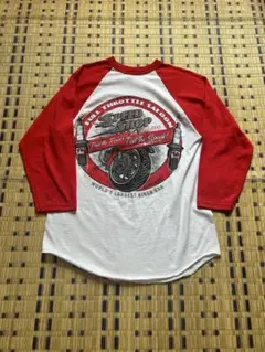 00s バイカー ラグランTシャツ 7分丈 M AUGUSTA