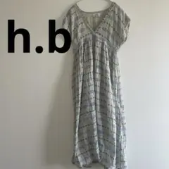 h.b★エイチビー　インド綿ロングワンピース