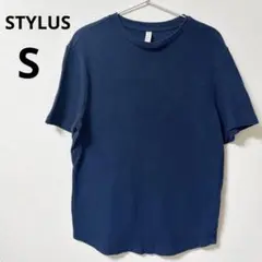 STYLUS スタイラス S ネイビー Tシャツ ワッフル生地 半袖