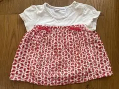 べべ　BeBe 赤リボン　トップス　半袖