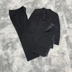 【未使用に近い】COMME CA 3ピース 高級 スーツ セットアップBLACK