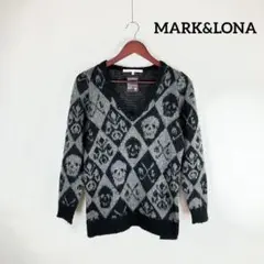 MARKu0026LONA マークアンドロナ ニット セーター ドクロ ダイヤ 黒 S