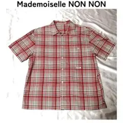 マドモアゼルノンノン☆半袖シャツ チェック柄 フリーサイズ 夏服
