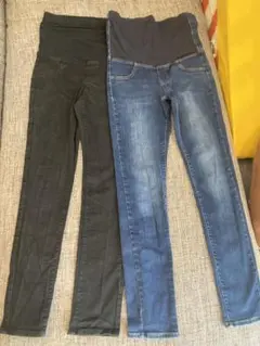 マタニティ ユニクロ スキニーパンツ 2色セット M