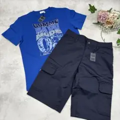 【新品】コムサデモード 半袖Tシャツ&ハーフパンツ ネイビー
