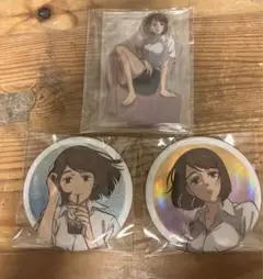 呪術廻戦 セガラッキーくじ 明昼の刻・黄昏の刻 家入硝子 缶バッジ　アクスタ