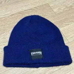 THRASHER ビーニー ニット帽 ブルーネイビー