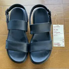 無印良品　MUJI レザーサンダル　サイズS黒