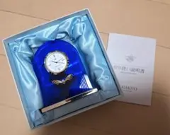 【稼働品】MIKIMOTO ミキモト　置き時計　パール装飾