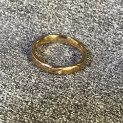 木目　ステンレス　リング