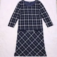 LAURA ASHLEY☆ワンピース 7号 Sサイズ チェック ローラアシュレイ