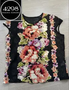 4298SHIZUKA KOMURO コムロシズカ刺繍花柄シアーブラウス