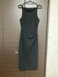 黒 ノースリーブ ロングワンピースS