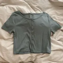 リブクロップTシャツ
