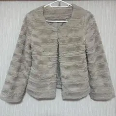 美品 ベージュ ファーコート　レディース　M 春　入学式　お出かけ