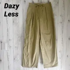 【Dazy Less】カジュアルパンツ　ワイドパンツ　ベージュ　太め　チノパン