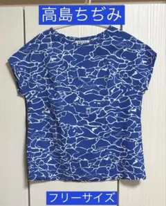 高島ちぢみ 快適 フレンチTシャツ フリーサイズ