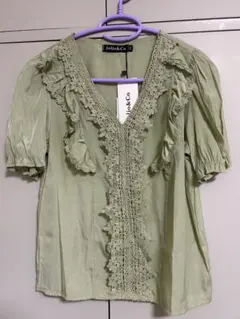 Jolio&Co 薄緑色 半袖シャツ M