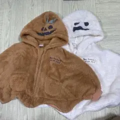 新品未使用　テータテート ハロウィン かぼちゃ おばけ 90 100 ポンチョ