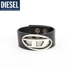 DIESEL ブラックレザーブレスレット